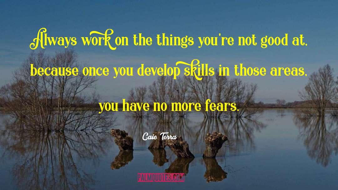 Caio Terra Quotes: Always work on the things