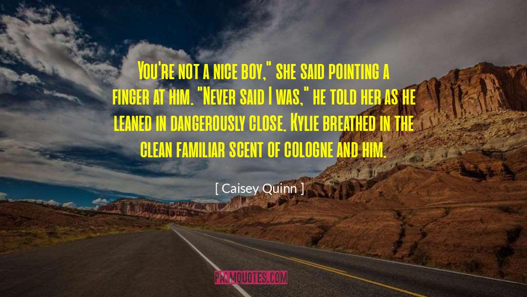 Caisey Quinn Quotes: You're not a nice boy,