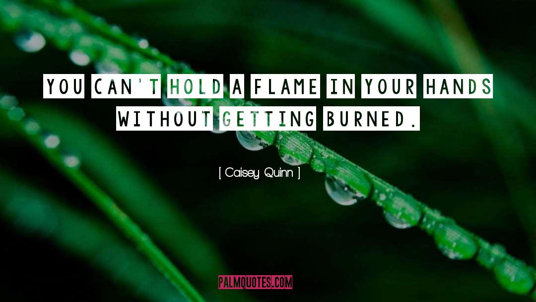 Caisey Quinn Quotes: You can't hold a flame