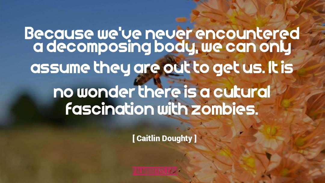 Caitlin Doughty Quotes: Because we've never encountered a