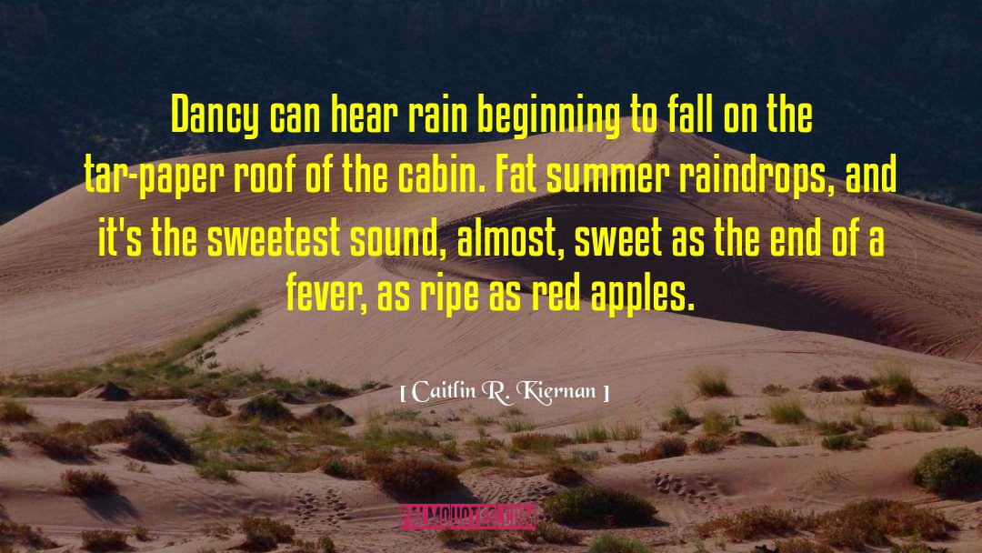 Caitlin R. Kiernan Quotes: Dancy can hear rain beginning