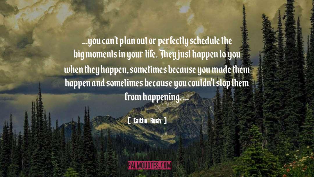Caitlin Rush Quotes: ...you can't plan out or