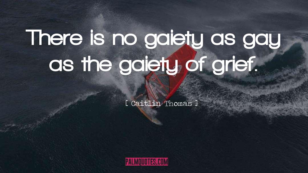 Caitlin Thomas Quotes: There is no gaiety as