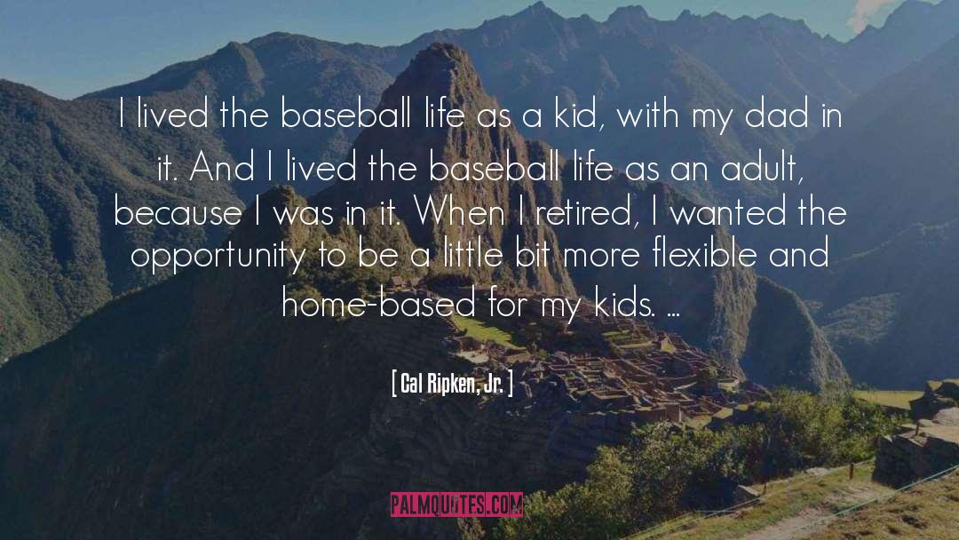 Cal Ripken, Jr. Quotes: I lived the baseball life