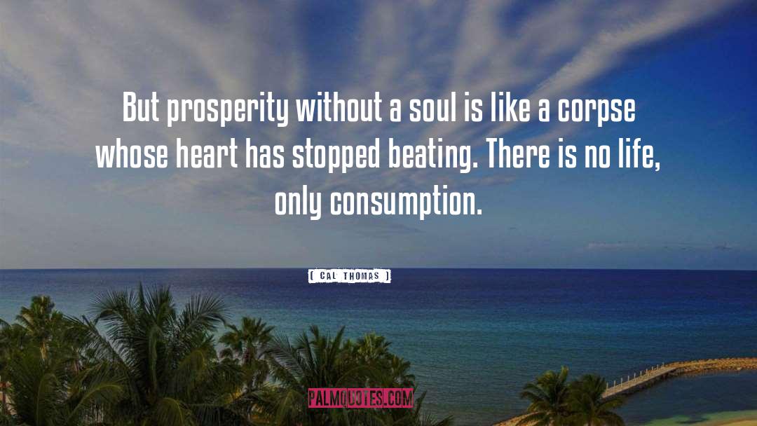 Cal Thomas Quotes: But prosperity without a soul