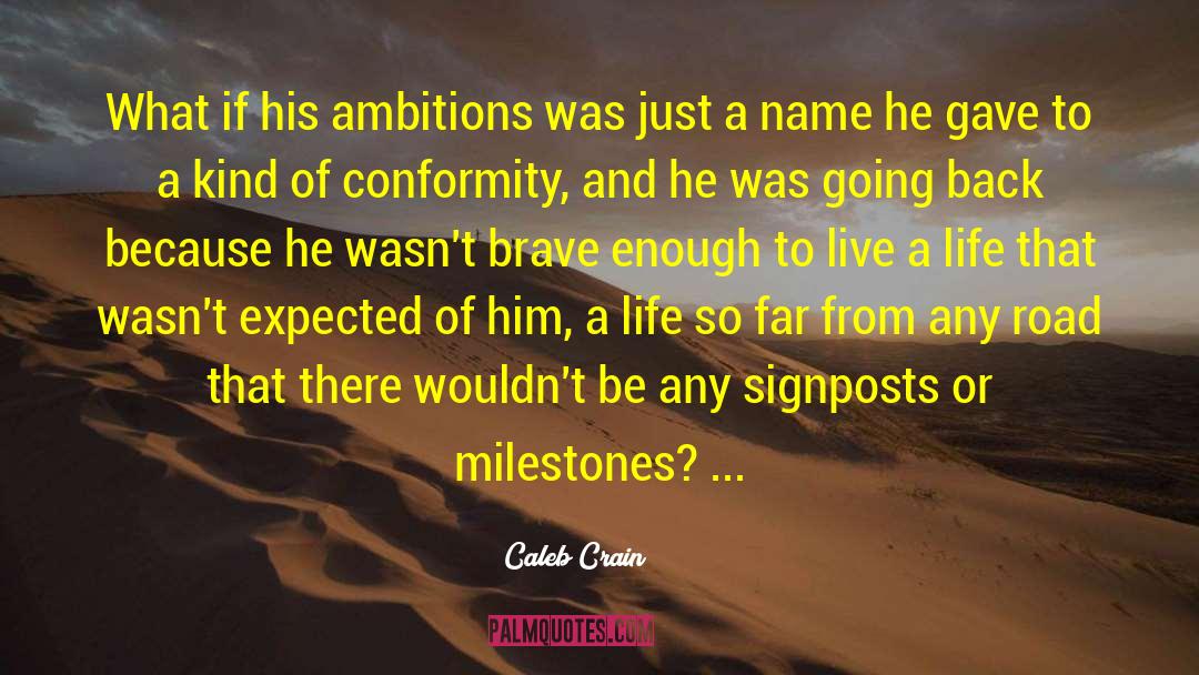 Caleb Crain Quotes: What if his ambitions was