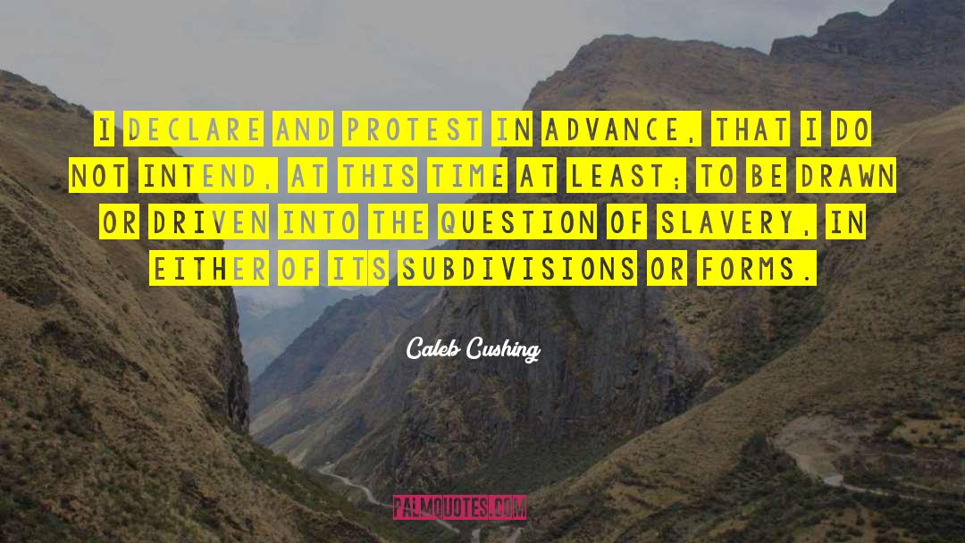 Caleb Cushing Quotes: I declare and protest in