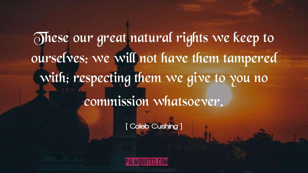 Caleb Cushing Quotes: These our great natural rights