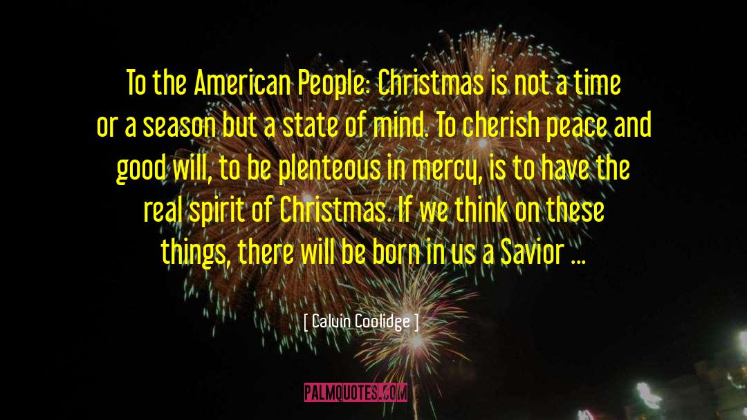 Calvin Coolidge Quotes: To the American People: Christmas