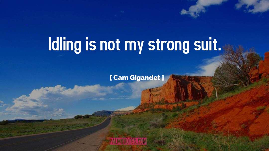 Cam Gigandet Quotes: Idling is not my strong