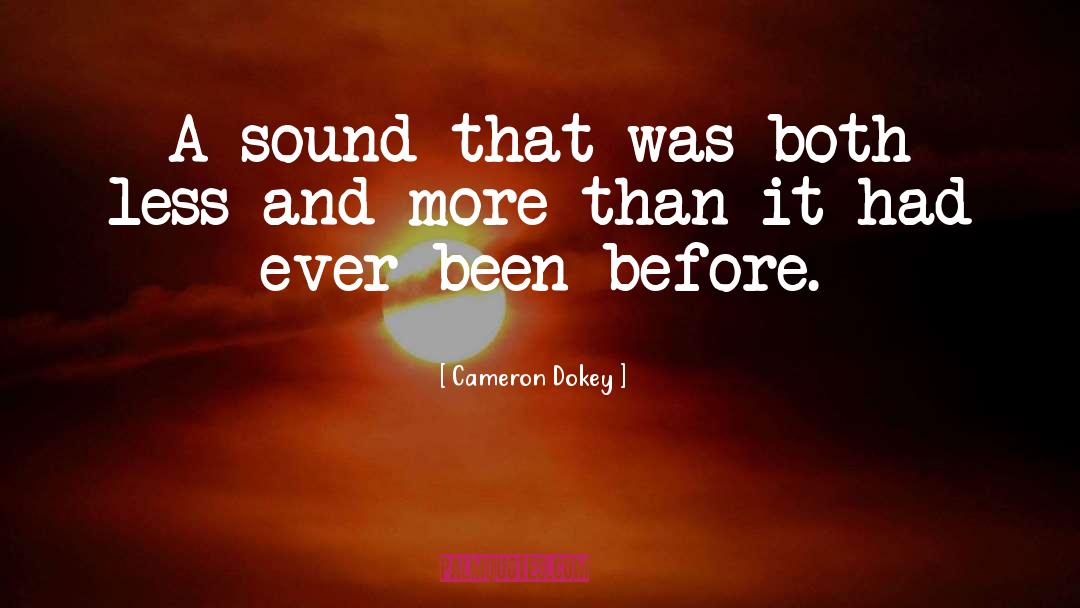 Cameron Dokey Quotes: A sound that was both