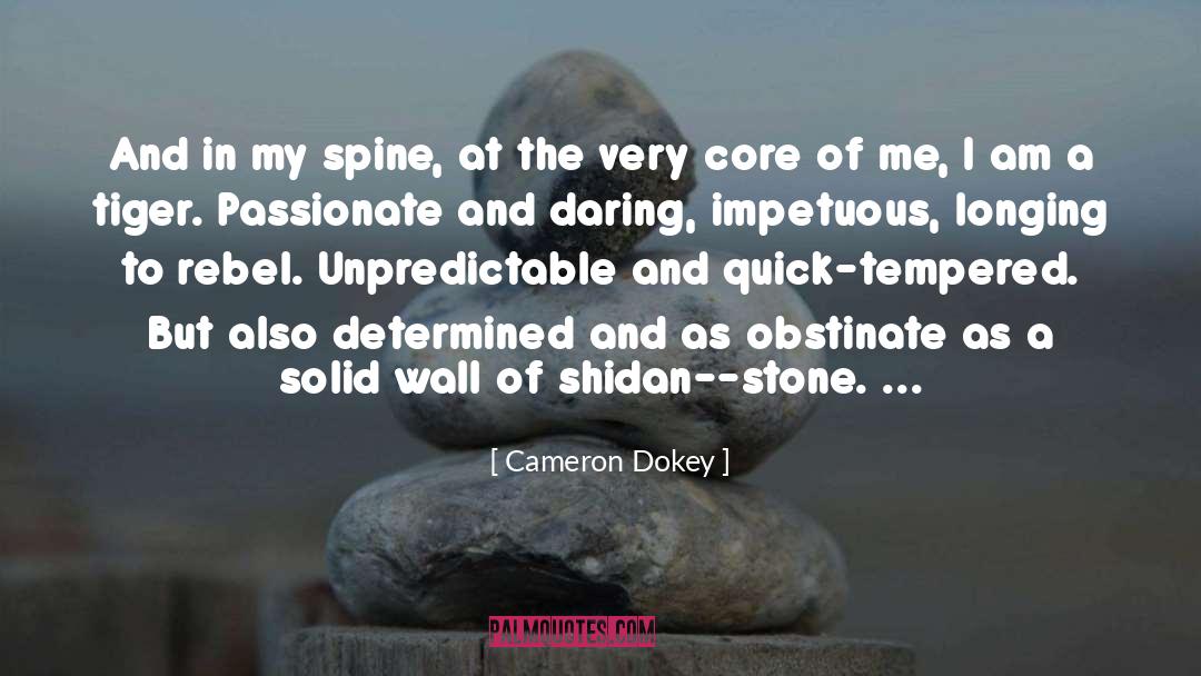 Cameron Dokey Quotes: And in my spine, at