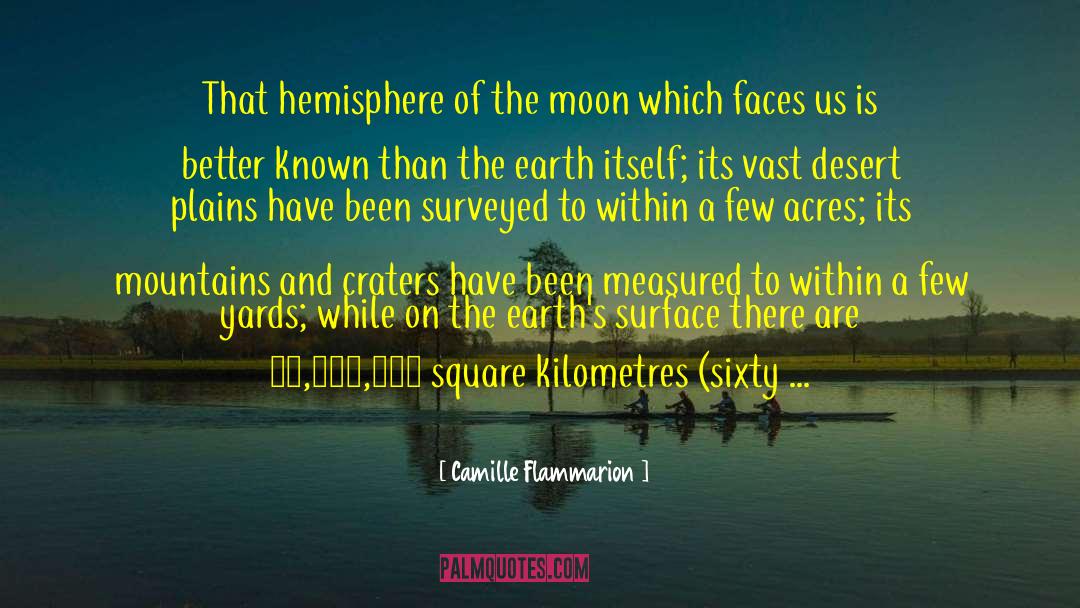 Camille Flammarion Quotes: That hemisphere of the moon