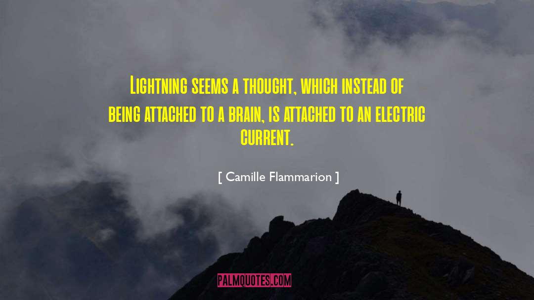 Camille Flammarion Quotes: Lightning seems a thought, which