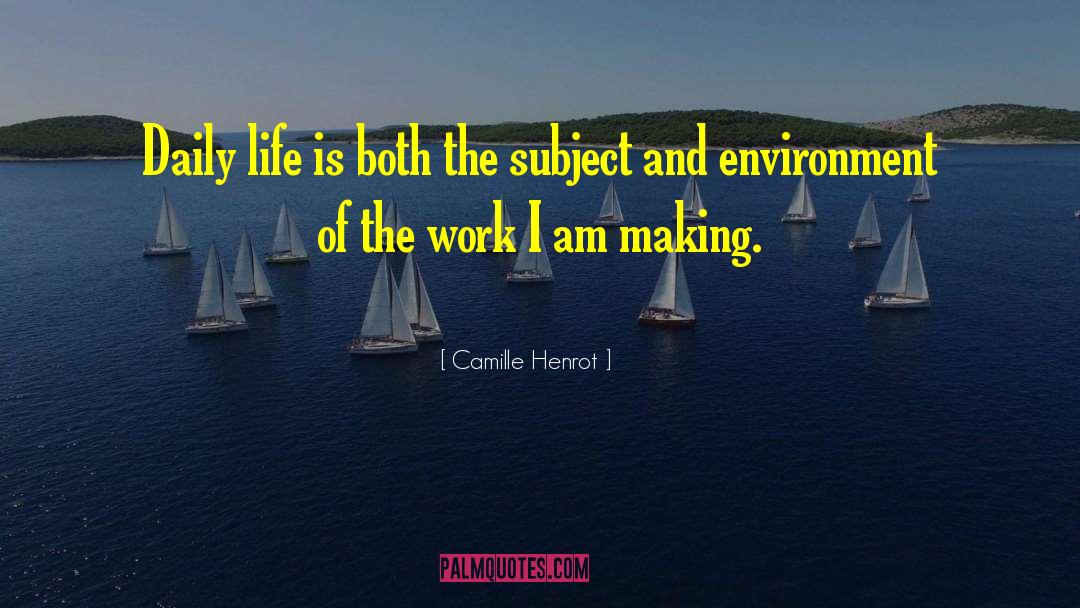 Camille Henrot Quotes: Daily life is both the