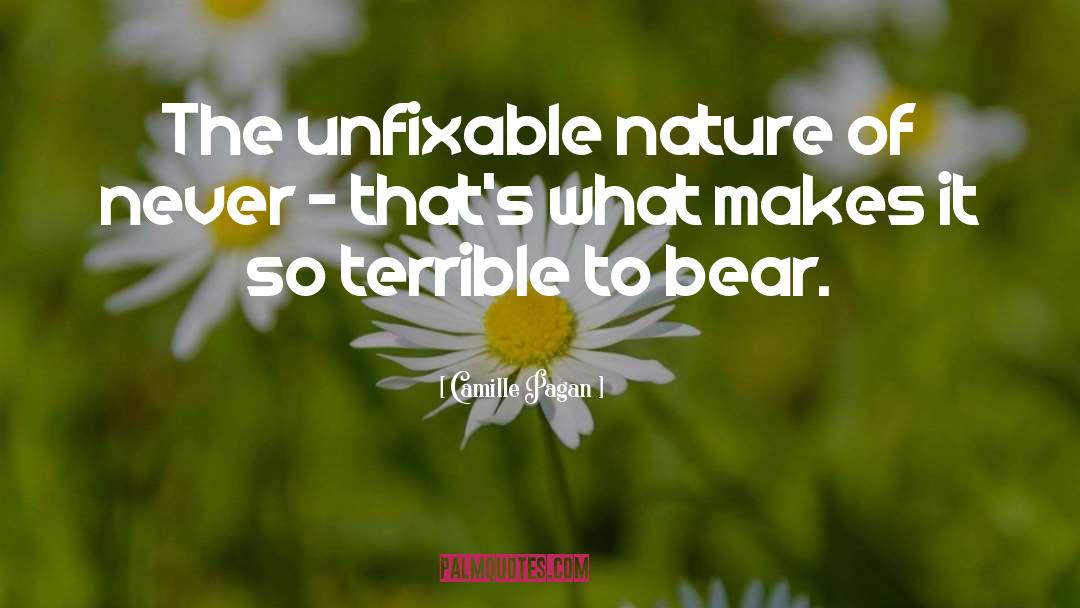 Camille Pagan Quotes: The unfixable nature of never