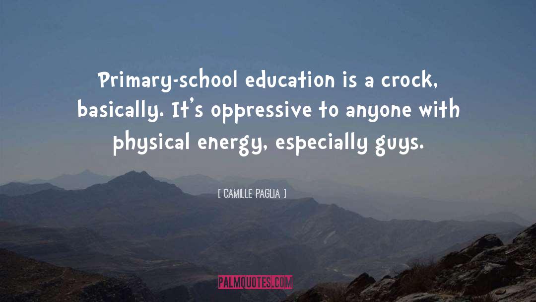 Camille Paglia Quotes: Primary-school education is a crock,