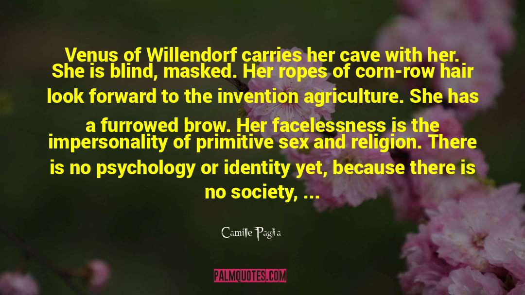 Camille Paglia Quotes: Venus of Willendorf carries her