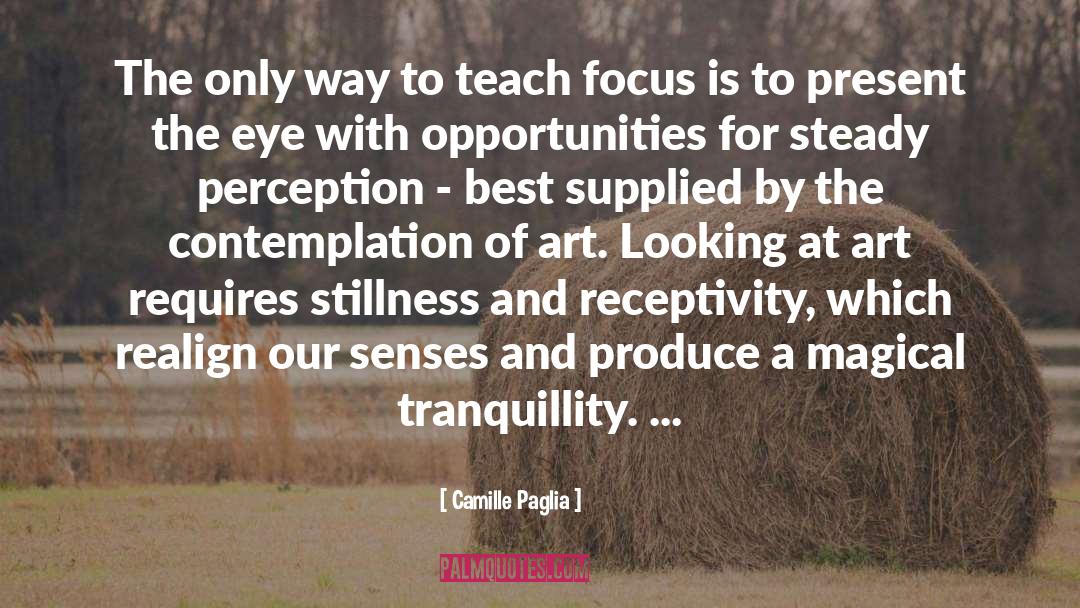 Camille Paglia Quotes: The only way to teach
