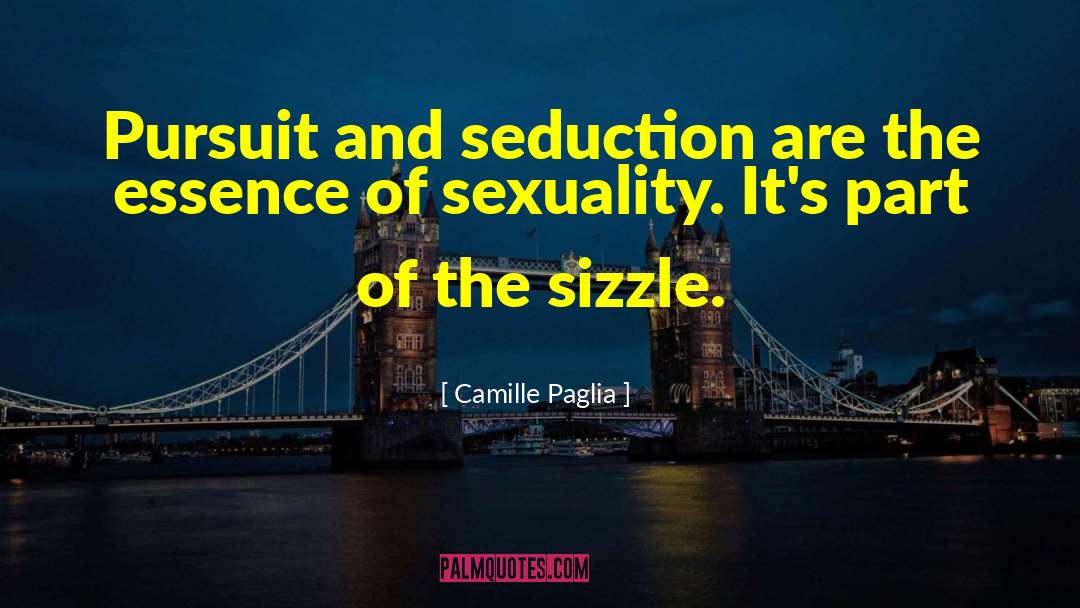 Camille Paglia Quotes: Pursuit and seduction are the