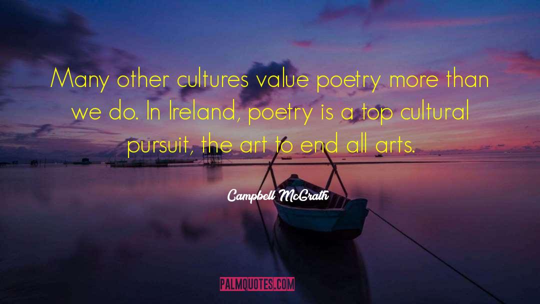 Campbell McGrath Quotes: Many other cultures value poetry