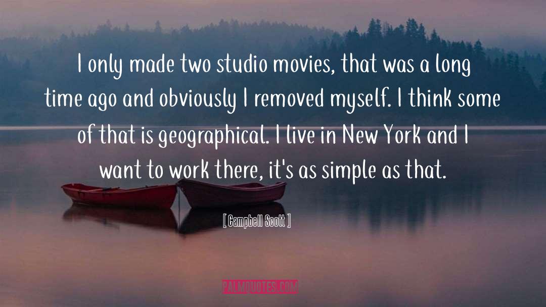 Campbell Scott Quotes: I only made two studio