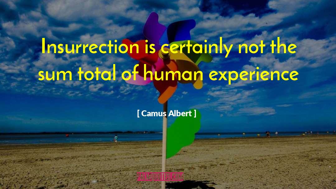 Camus Albert Quotes: Insurrection is certainly not the