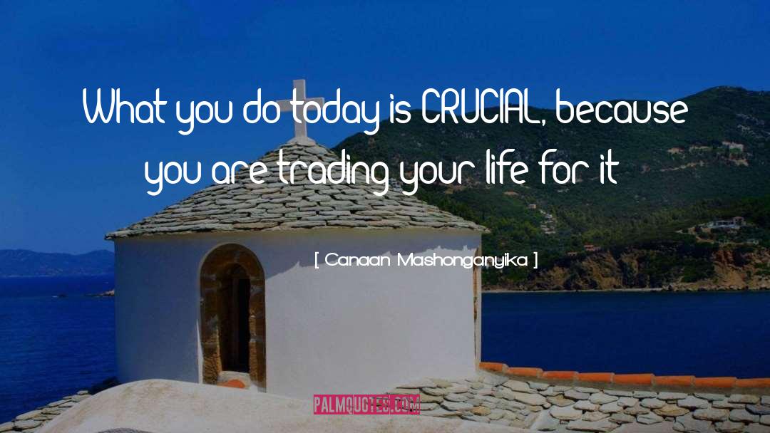 Canaan Mashonganyika Quotes: What you do today is