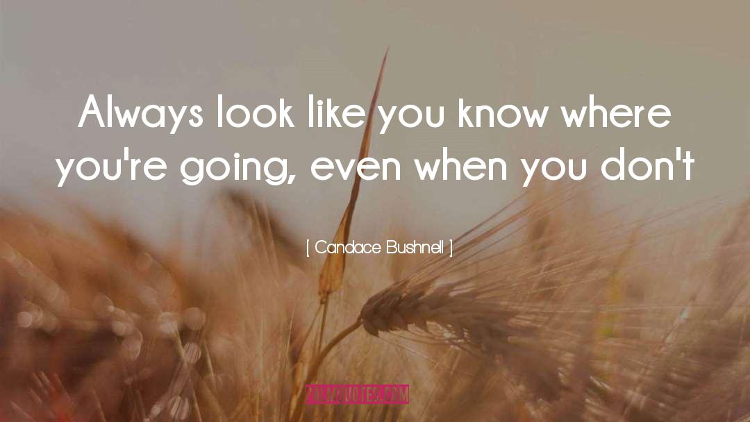 Candace Bushnell Quotes: Always look like you know