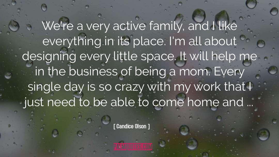 Candice Olson Quotes: We're a very active family,