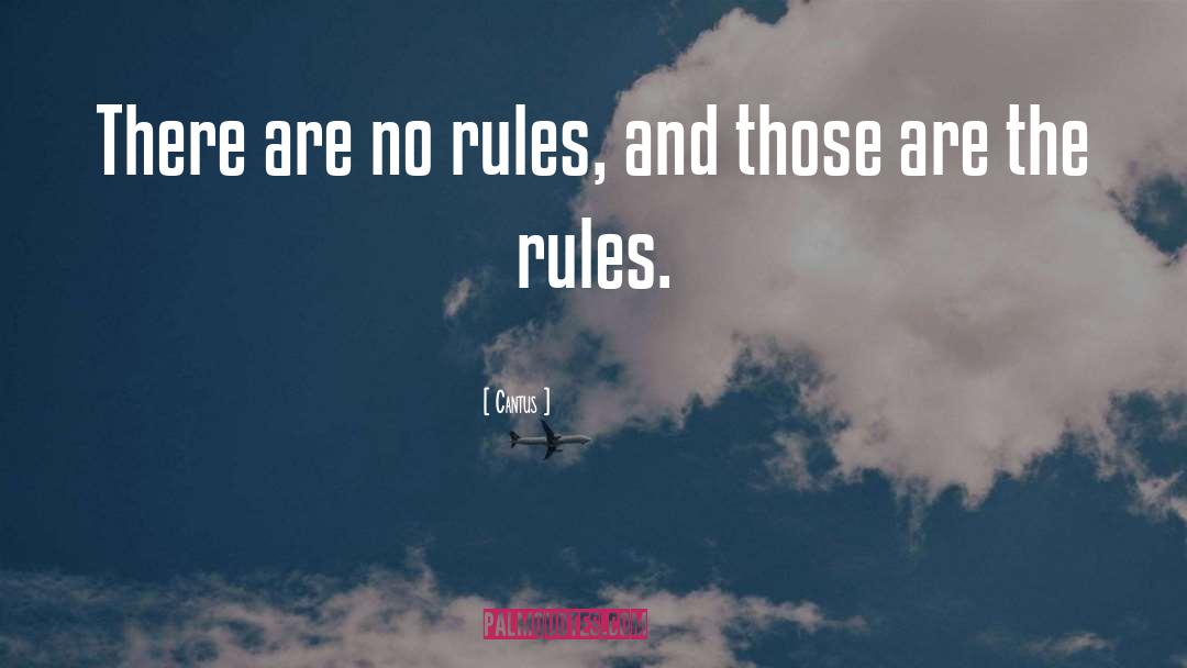 Cantus Quotes: There are no rules, and