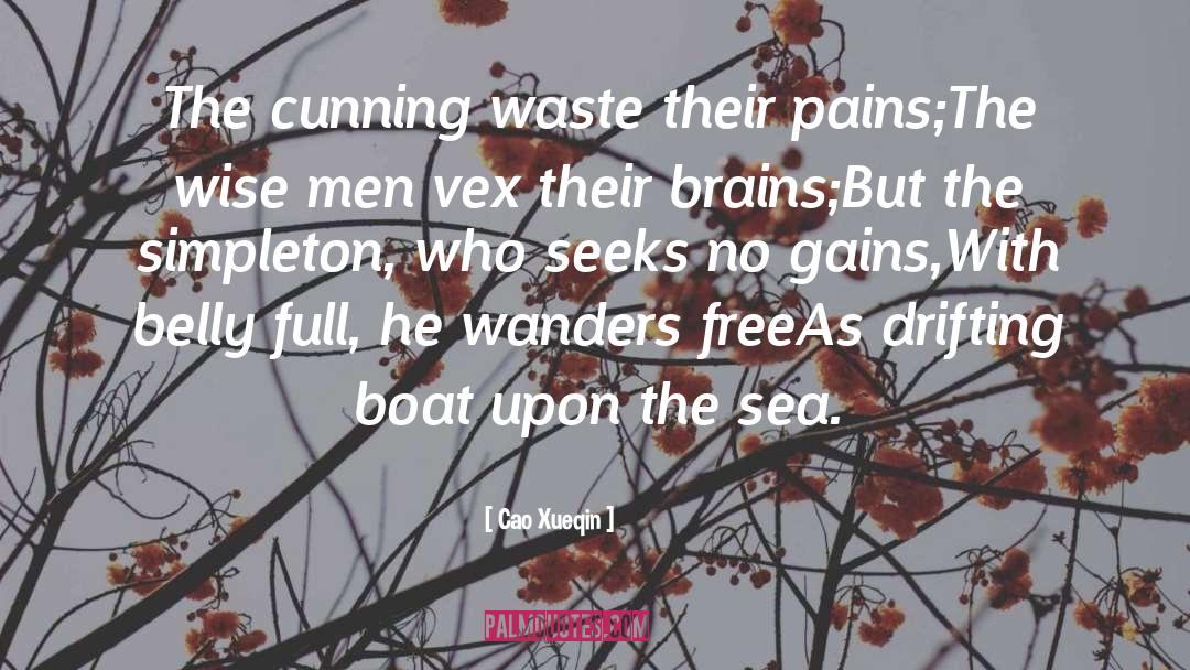 Cao Xueqin Quotes: The cunning waste their pains;<br>The