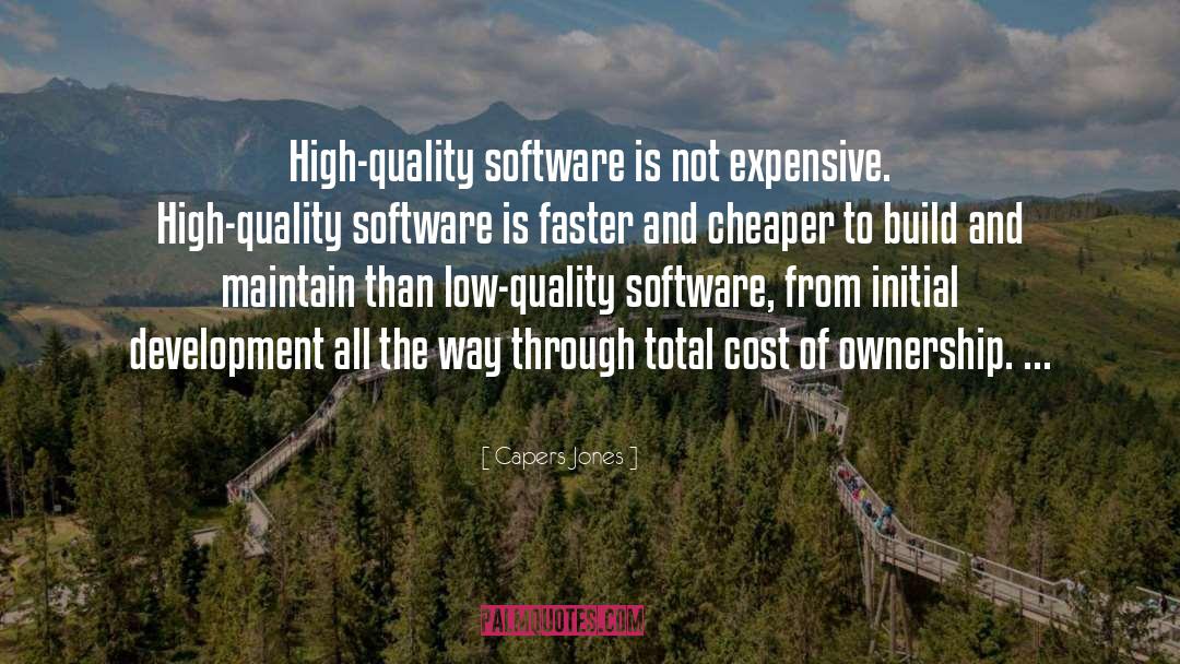 Capers Jones Quotes: High-quality software is not expensive.