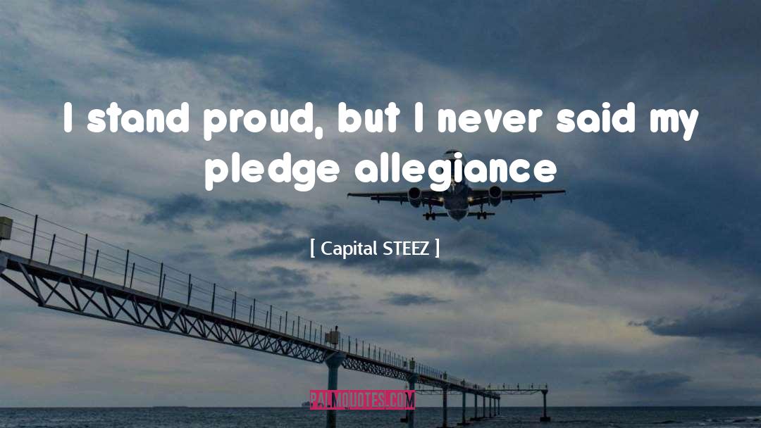 Capital STEEZ Quotes: I stand proud, but I