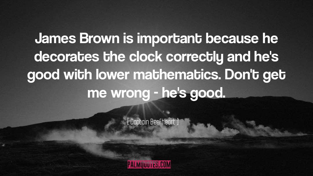 Captain Beefheart Quotes: James Brown is important because