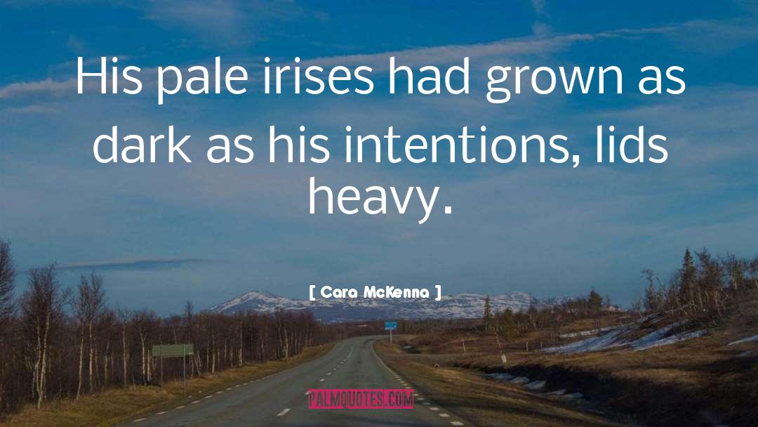 Cara McKenna Quotes: His pale irises had grown