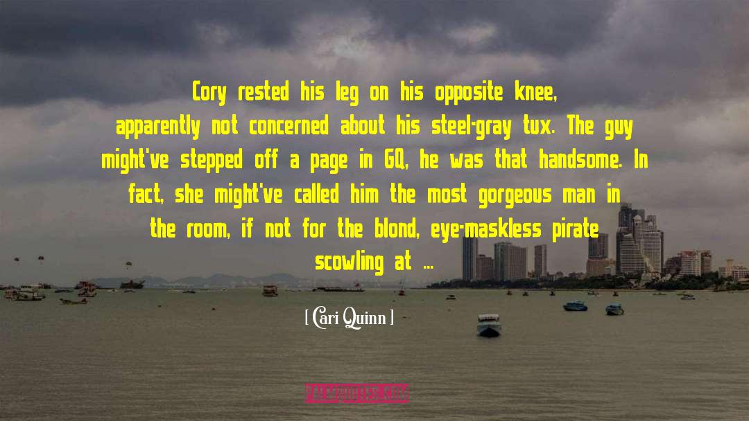 Cari Quinn Quotes: Cory rested his leg on