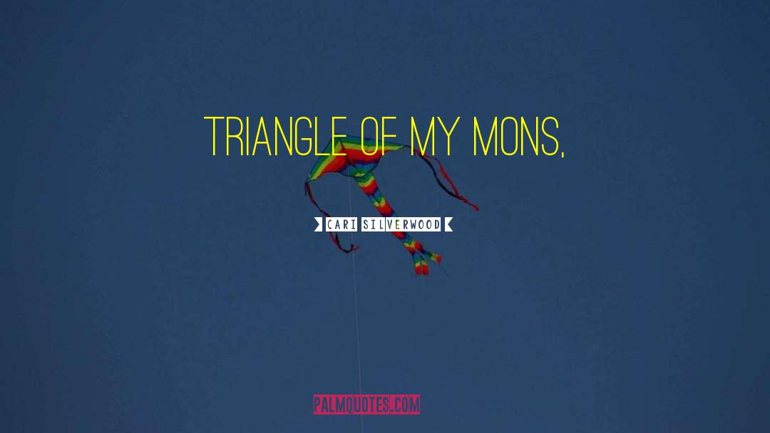 Cari Silverwood Quotes: triangle of my mons,