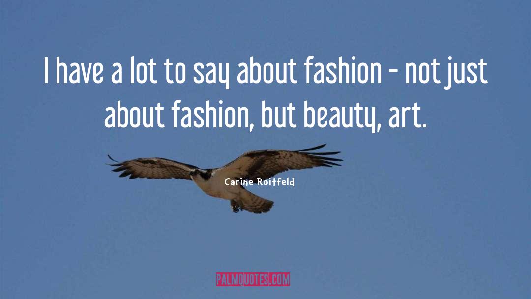 Carine Roitfeld Quotes: I have a lot to