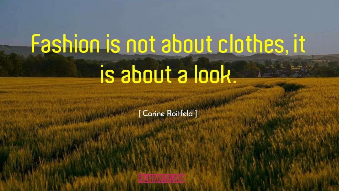 Carine Roitfeld Quotes: Fashion is not about clothes,