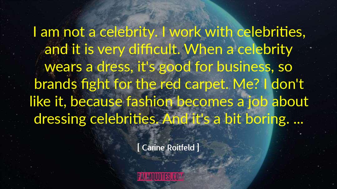 Carine Roitfeld Quotes: I am not a celebrity.