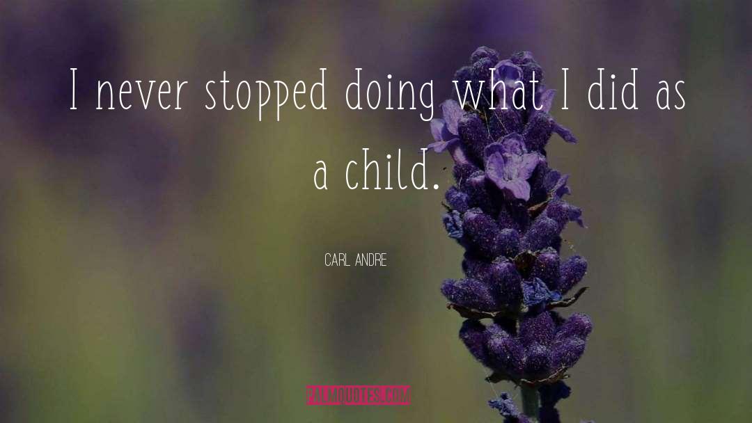 Carl Andre Quotes: I never stopped doing what