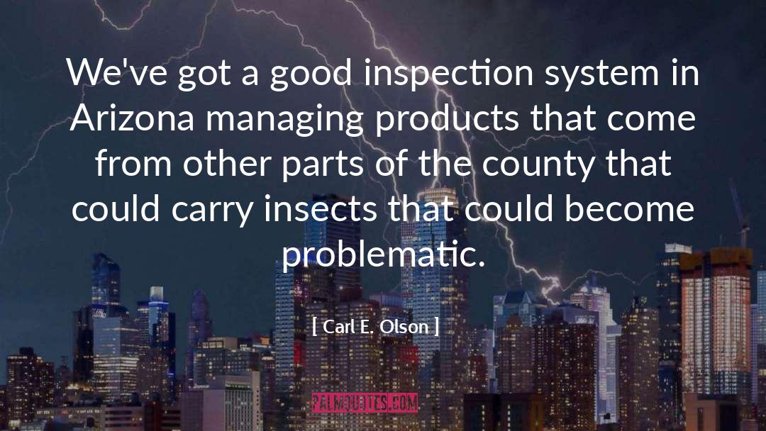 Carl E. Olson Quotes: We've got a good inspection