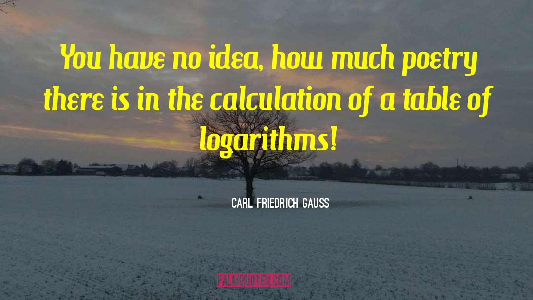 Carl Friedrich Gauss Quotes: You have no idea, how