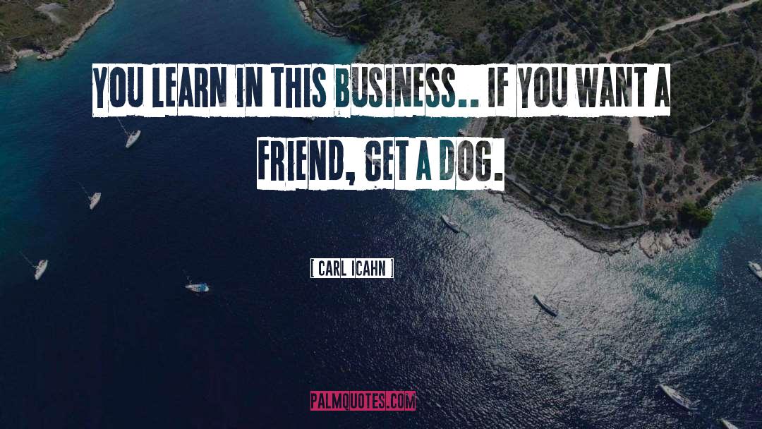 Carl Icahn Quotes: You learn in this business..