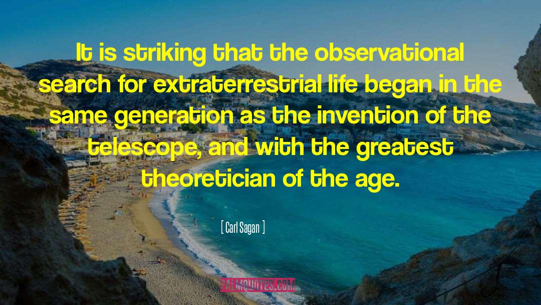 Carl Sagan Quotes: It is striking that the