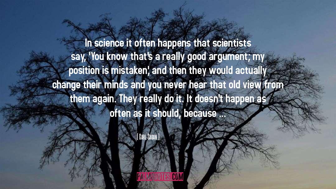 Carl Sagan Quotes: In science it often happens