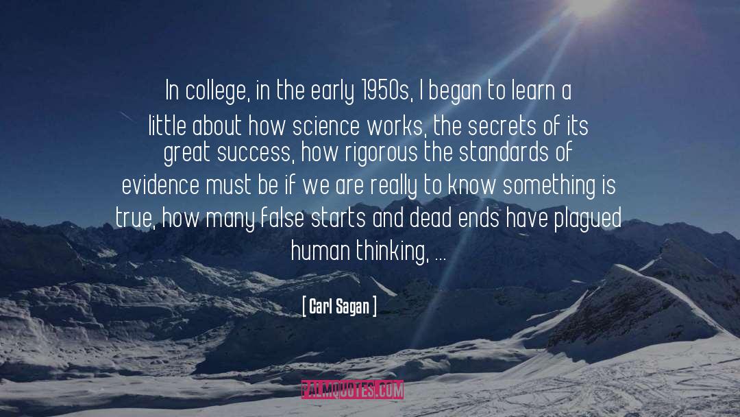 Carl Sagan Quotes: In college, in the early