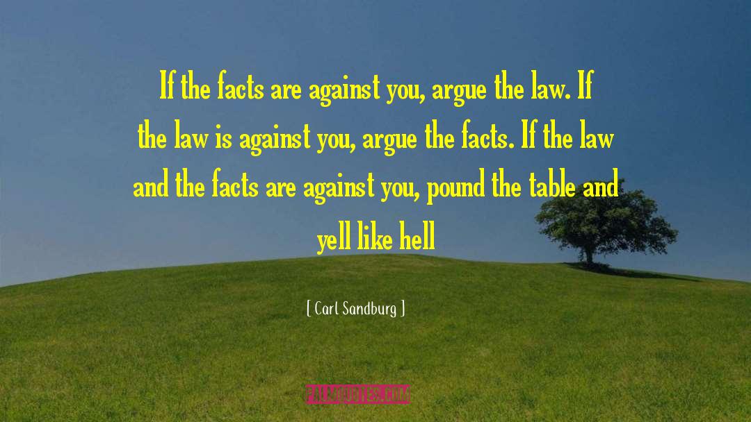 Carl Sandburg Quotes: If the facts are against