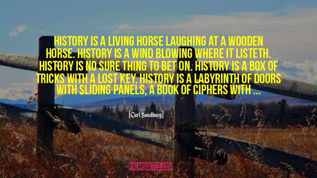 Carl Sandburg Quotes: History is a living horse